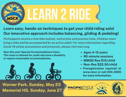 MSCR Learn 2 Ride Volunteer Opportunity