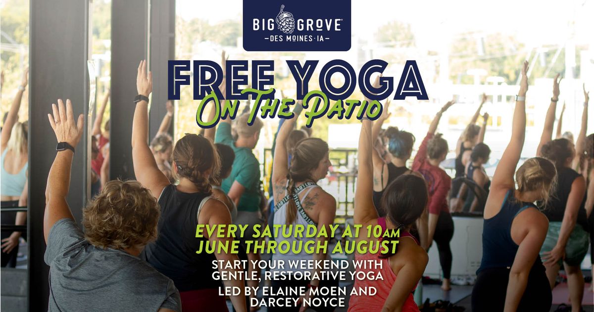 Free Yoga on the Patio \u2022 Big Grove Brewery Des Moines