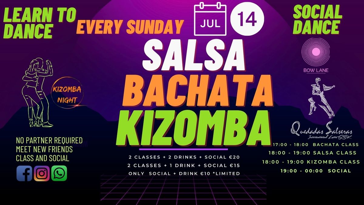 SALSA & BACHATA & KIZOMBA - CLASSES & PARTY SBK - DUBLIN