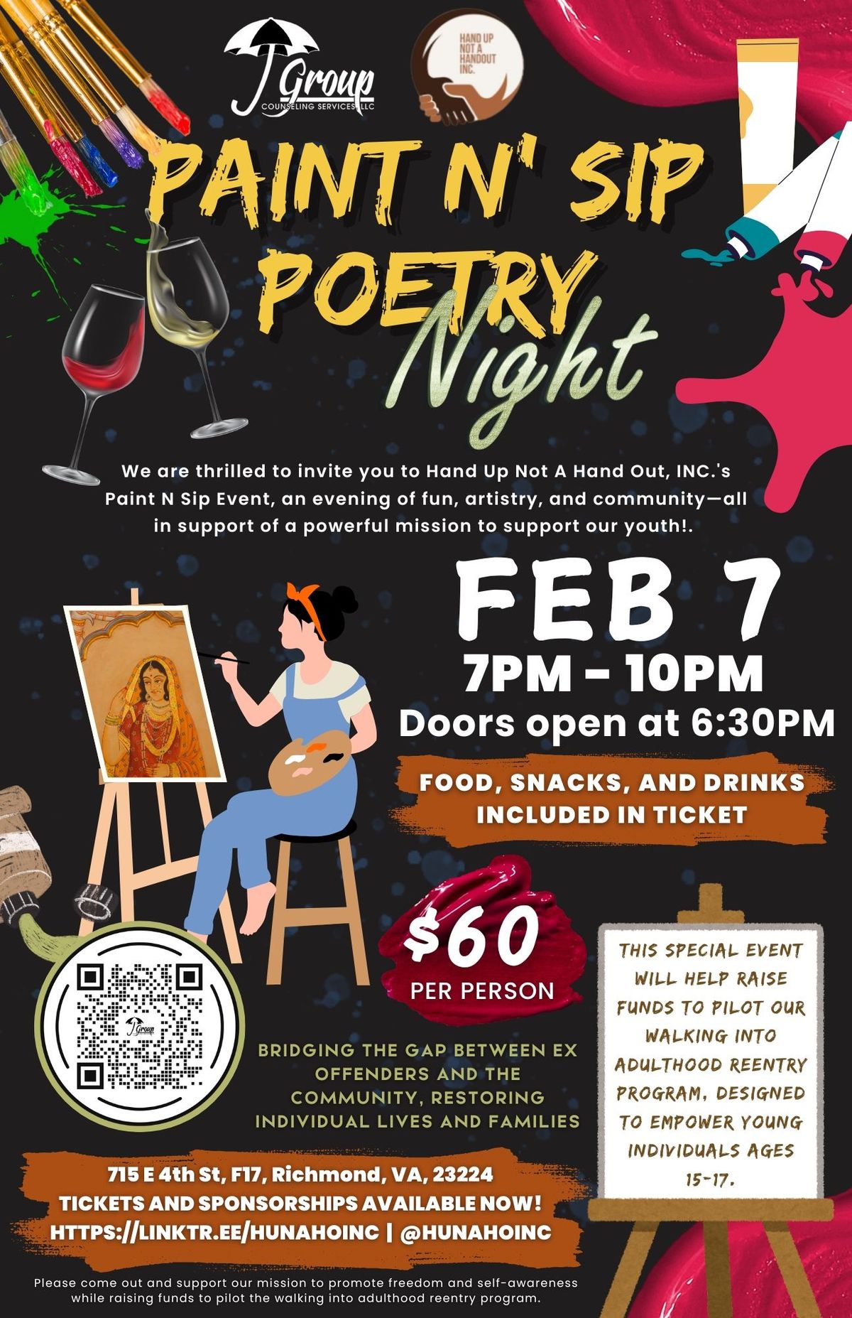 Paint N Sip Poetry Night