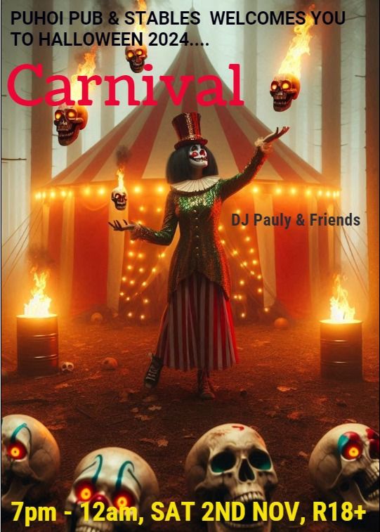 Welcome to the puhoi pub Halloween carnival 2024!