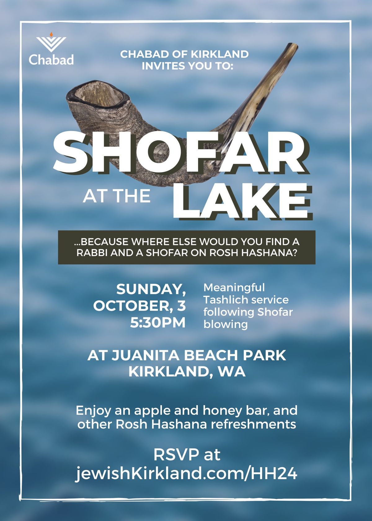 Shofar & Tashlich at Juanita Beach Park