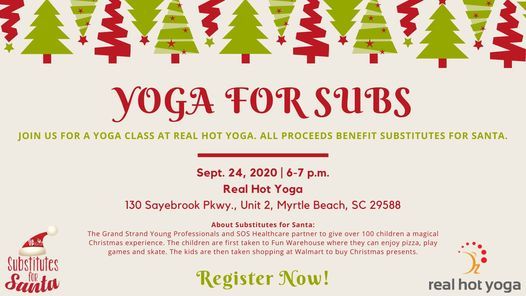Substitutes for Santa Yoga Fundraiser at Real Hot Yoga