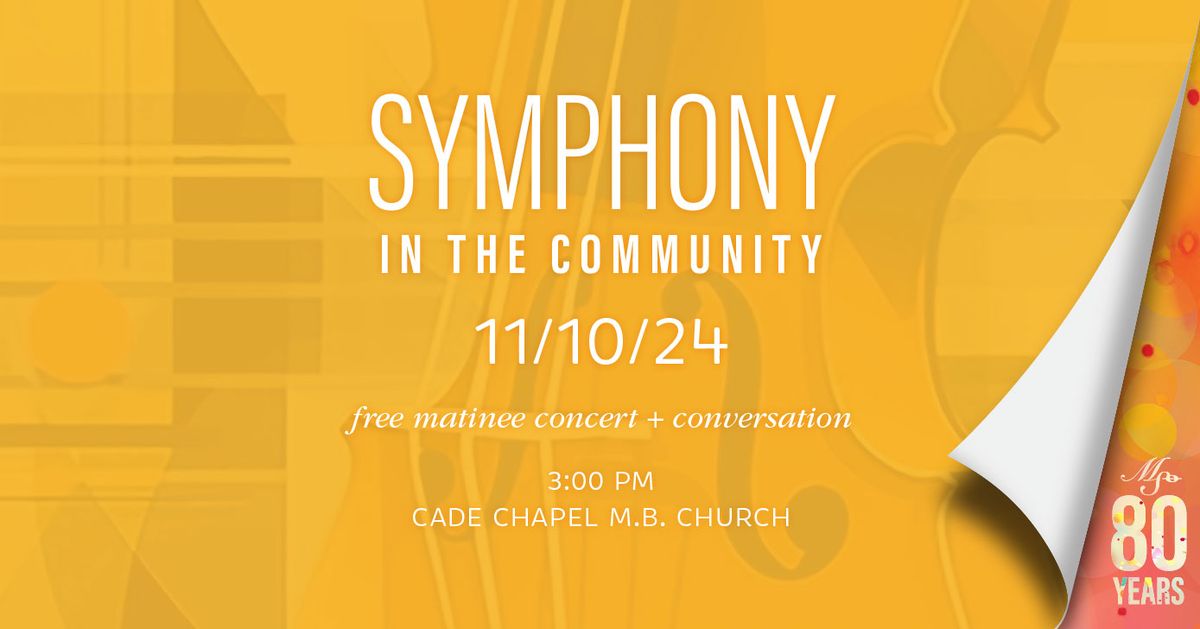 Mississippi Symphony Orchestra: Symphony in the CommUNITY