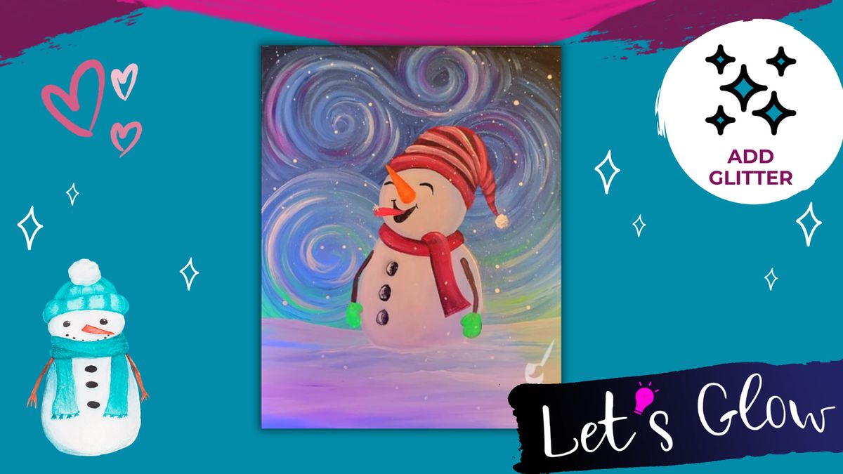 BLACKLIGHT Swirly Snowman (Adults Only)