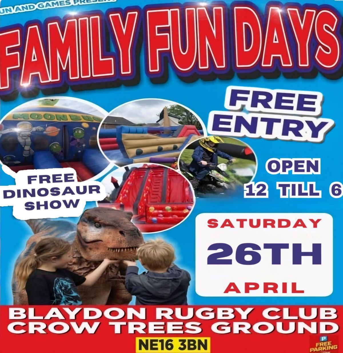 blaydon family fundays with dinosaur  show