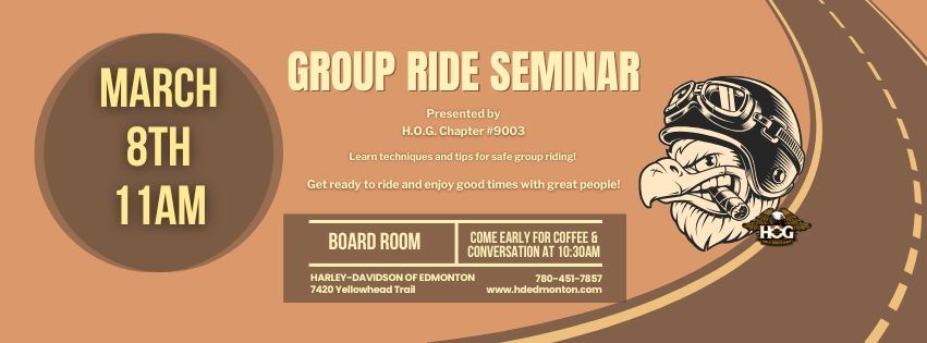 Group Ride Seminar with HOG Chapter #9003 