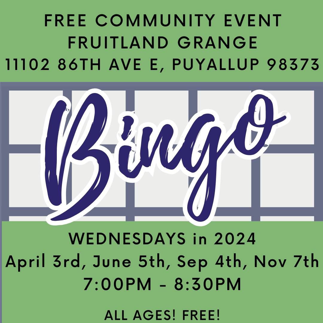 Free Community Event--BINGO