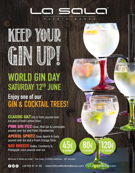 World Gin Day La Sala Puerto Banus Marbella 12 June 21 World Gin Day La Sala Puerto Banus Marbella 12 June 21