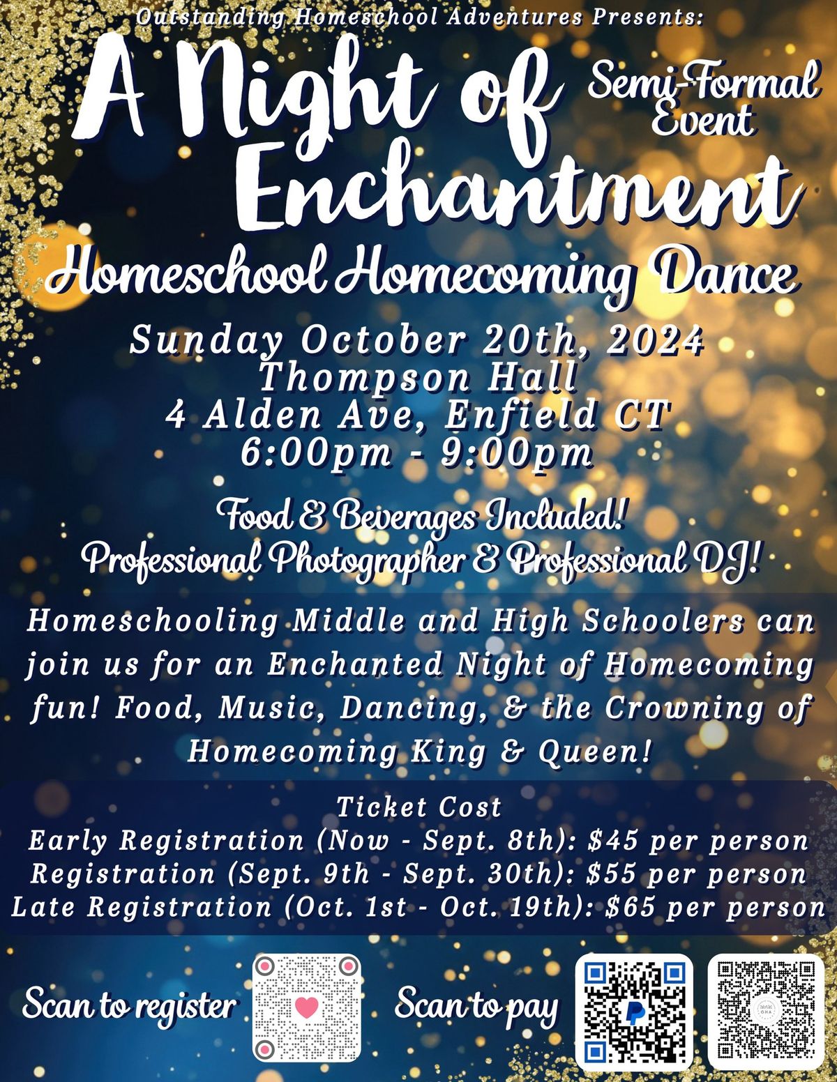 A Night Of Enchantment Homeschool Homecoming Dance! A Semi Formal Event