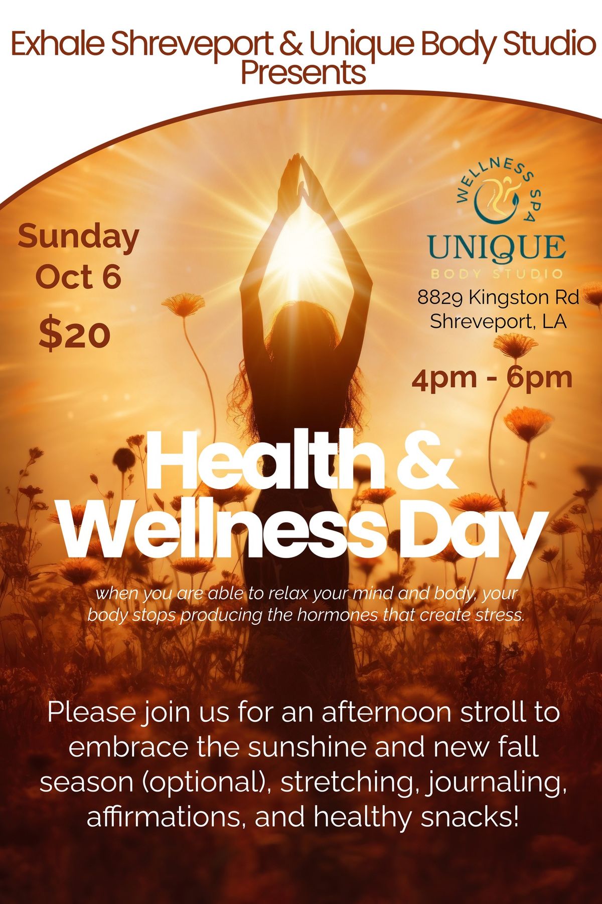 Exhale Shreveport & Unique Body Studio Health and Wellness Event