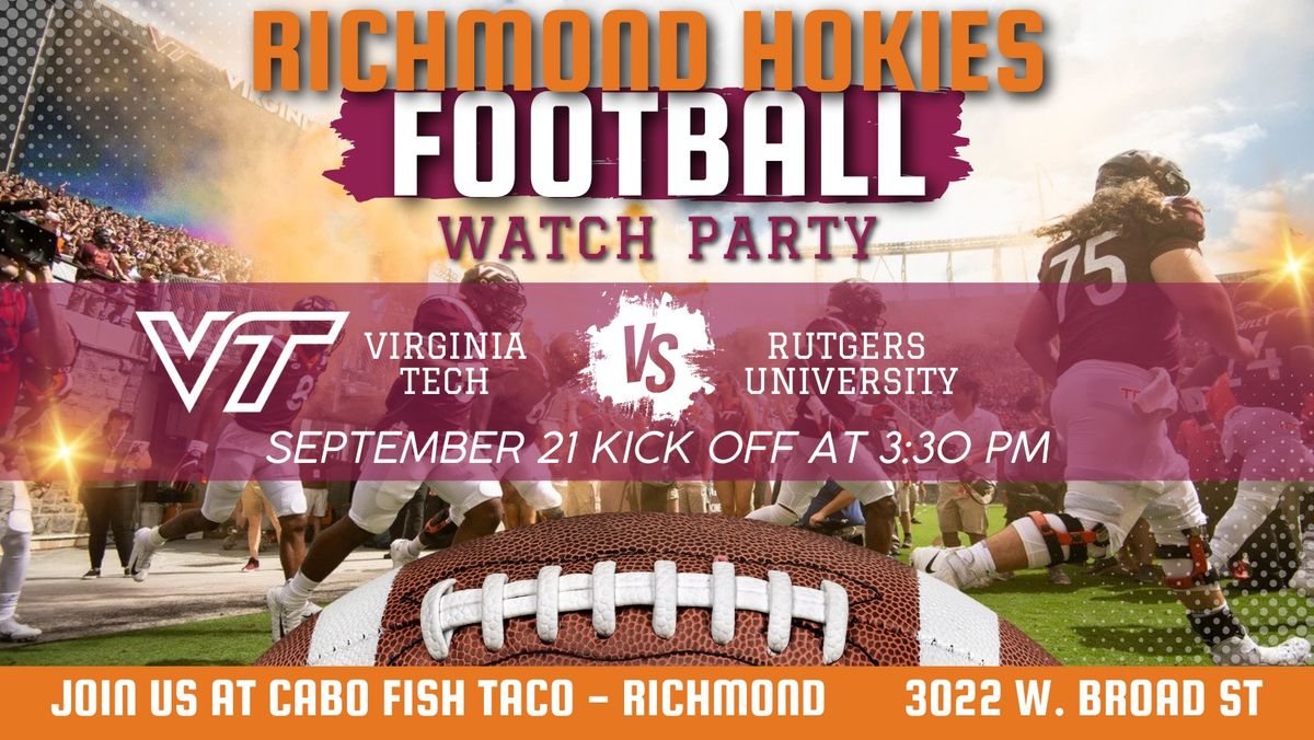 VA Tech Hokies vs Rutgers Football Game Watch Party