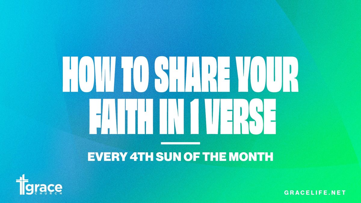 How to Share Your Faith in 1 verse 