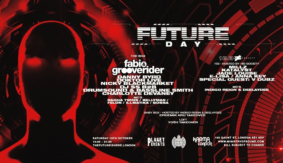 FUTURE Presents: Day Party w\/ Fabio & Grooverider, Danny Byrd, Nicky Blackmarket & more