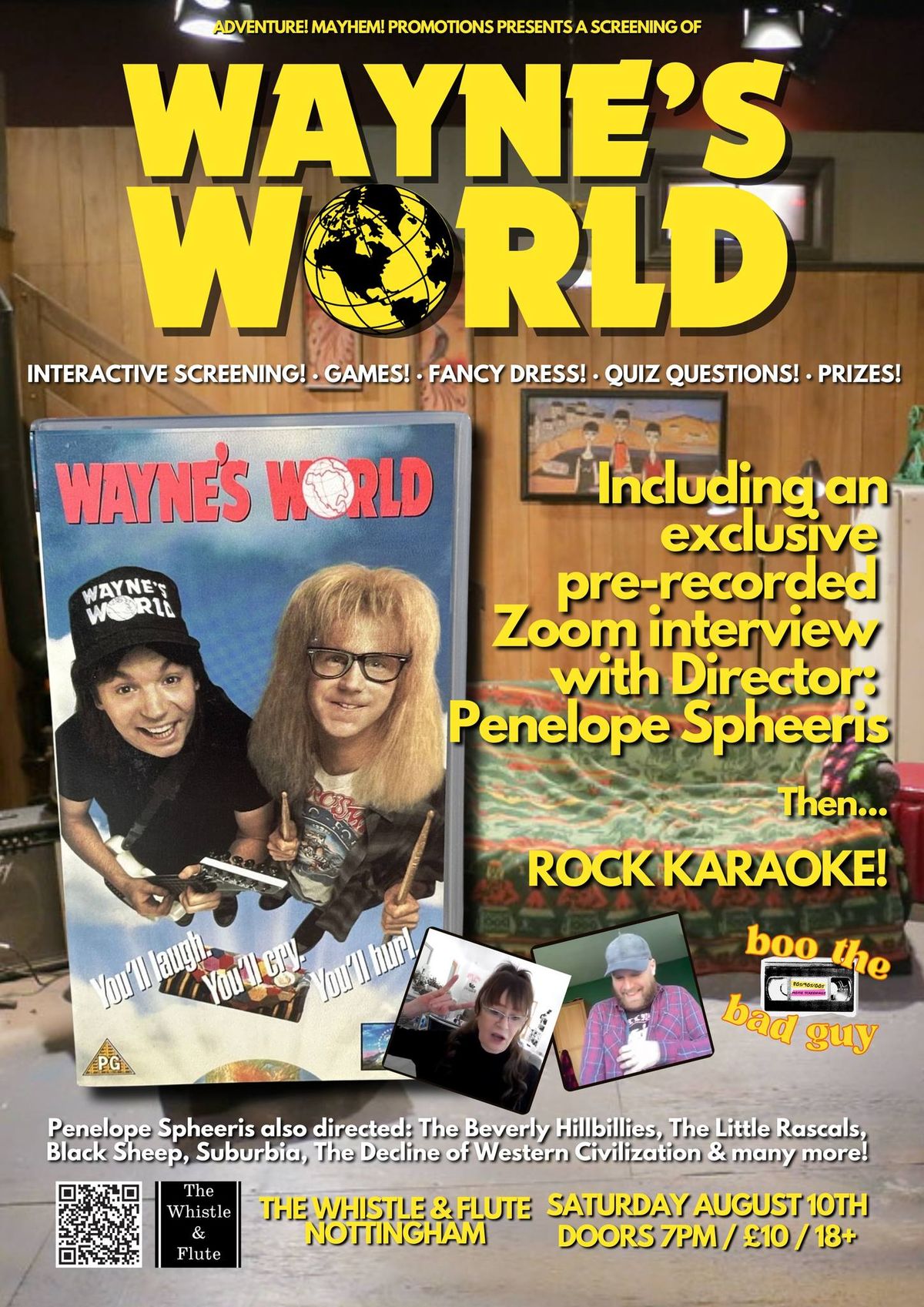 BTBG Presents: Wayne's World & Rock Karaoke + exclusive Director Zoom interview