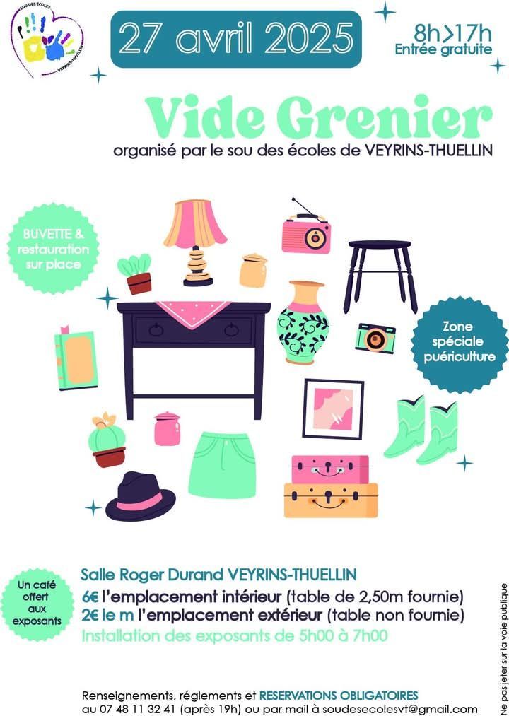 Vide grenier du sou des \u00e9coles de Veyrins-Thuellin 