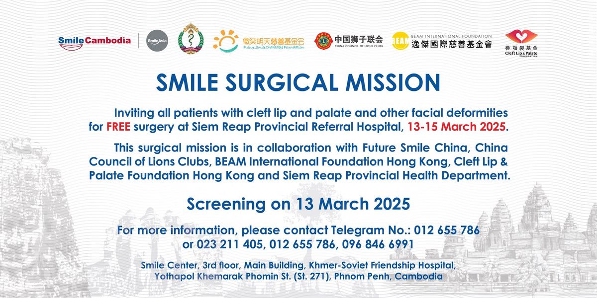 Screening for free cleft lip and palate surgical Mission