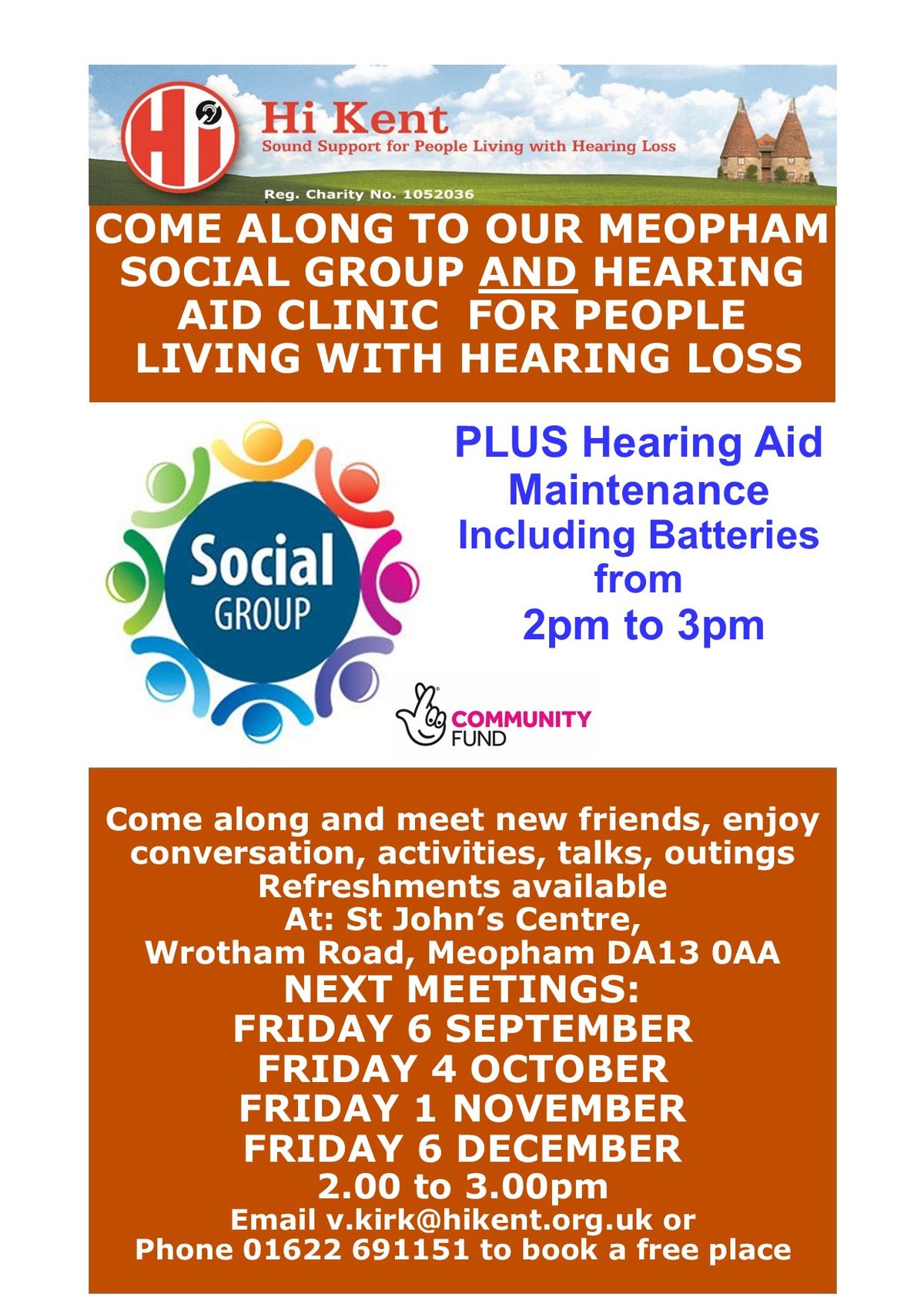 Meopham Social Group and Hearing Aid Aftercare Clinic