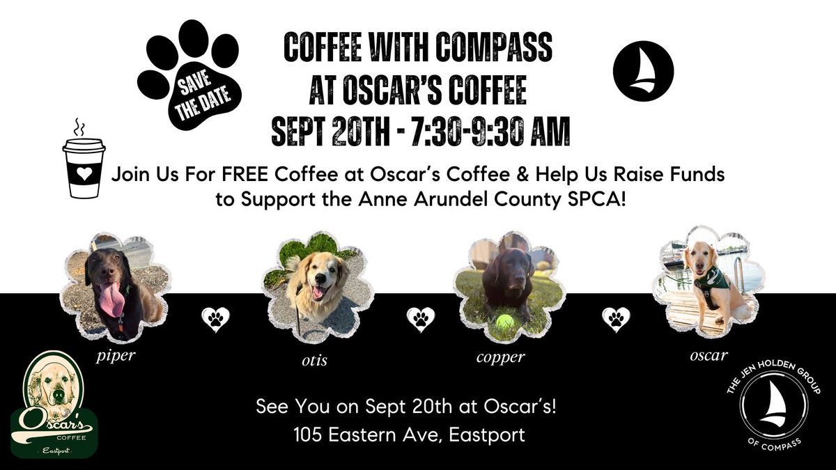 Save the Date: Coffee with Compass at Oscar's Coffee