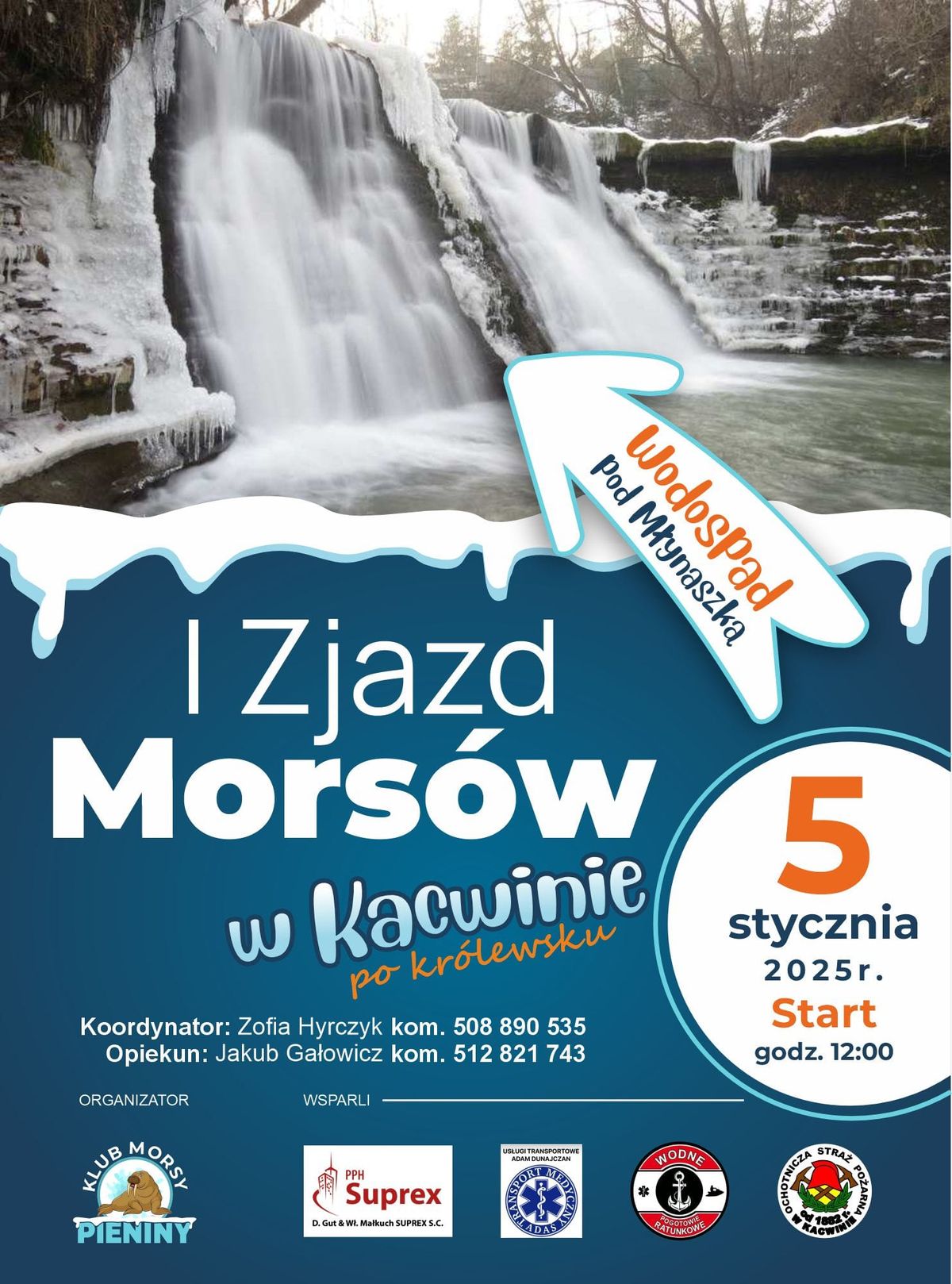 Morsowanie w Kacwinie, 5 stycznia godzina 12.00.