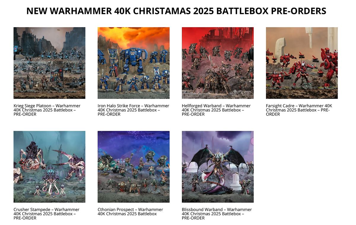 Warhammer 40K Christmas 2025 Battlebox PRE-ORDERS