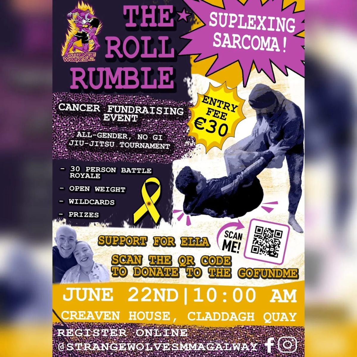 The Roll Rumble: Support for Ella: No Gi BJJ tournament 