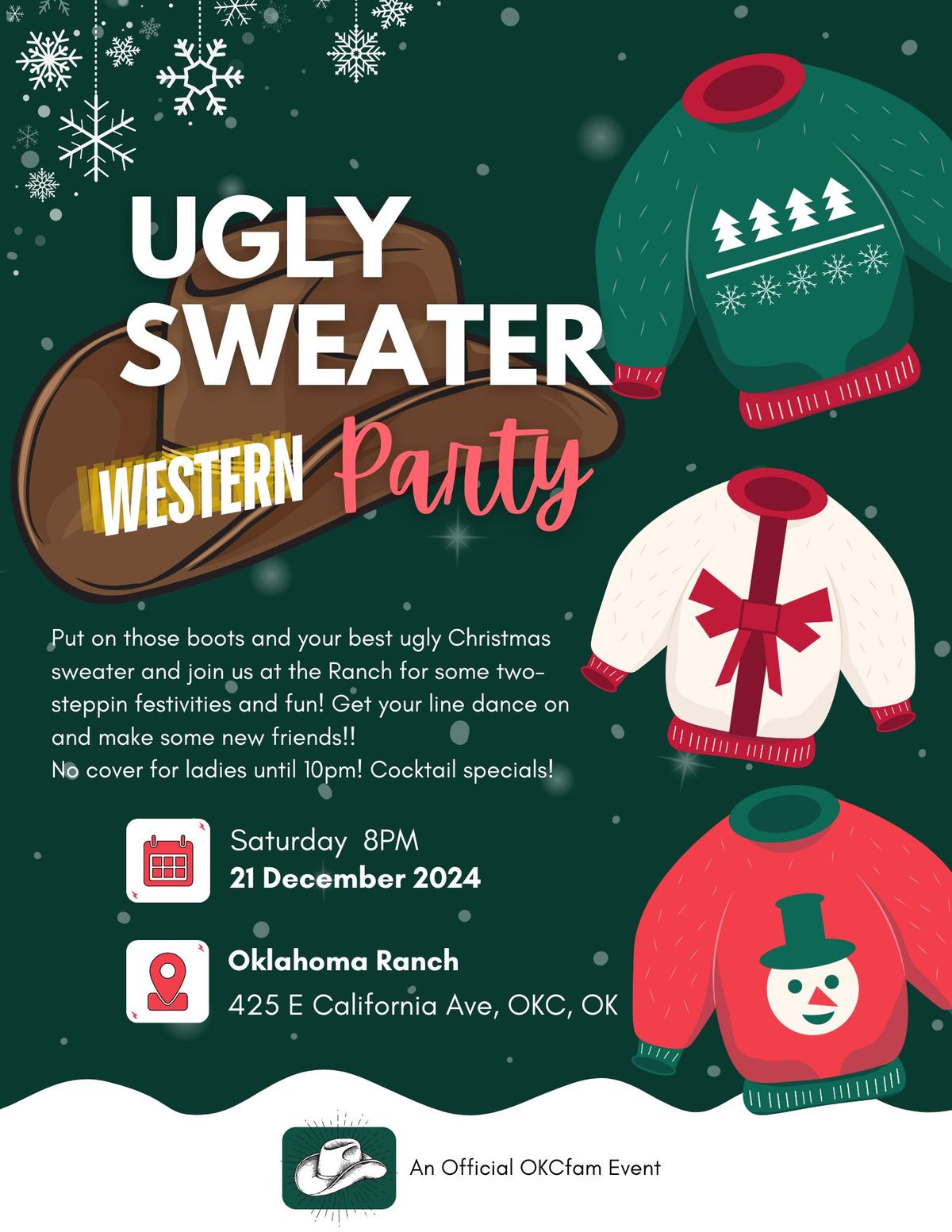 Ugly Sweater WESTERN Party!!! 