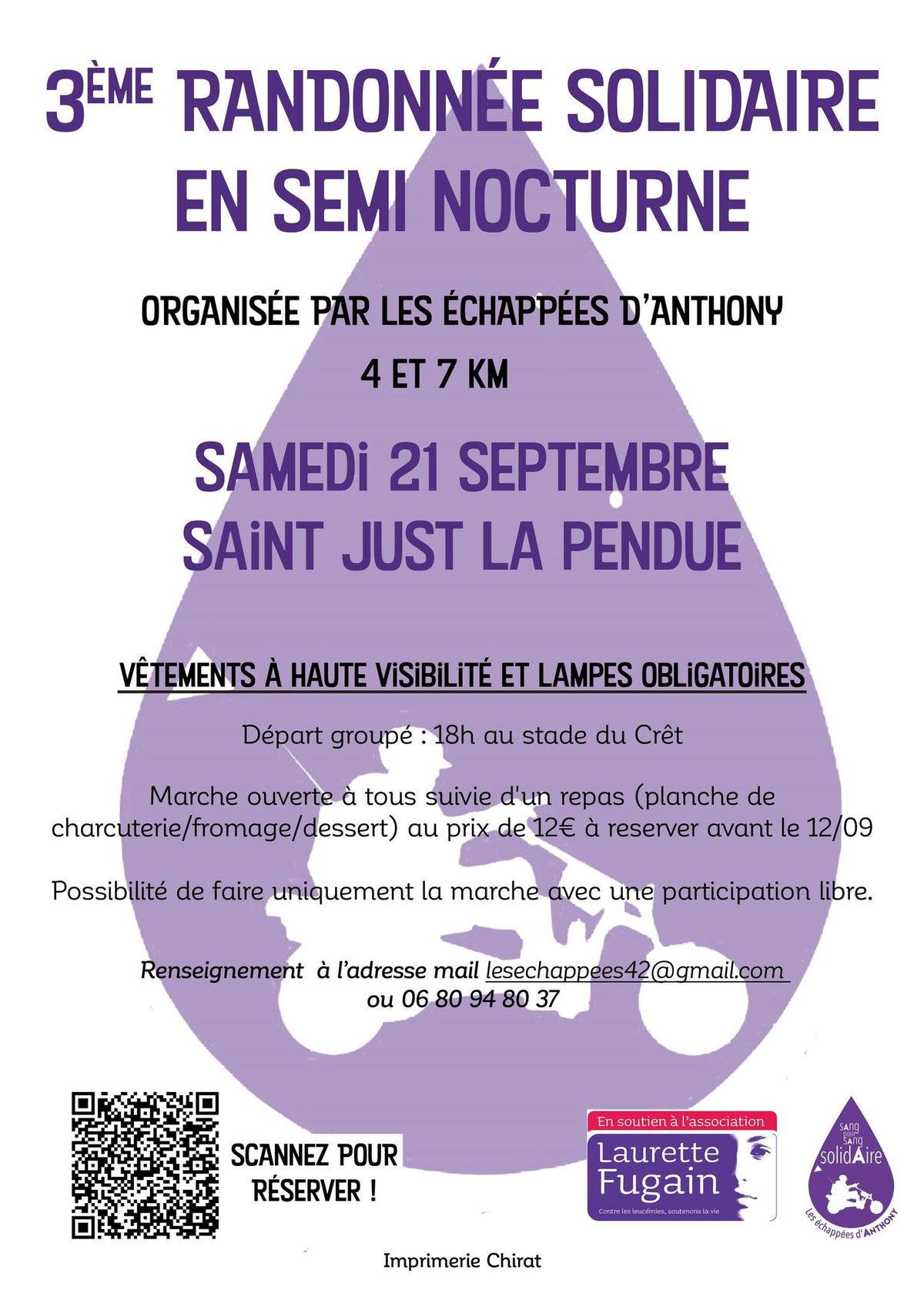 3\u00e8me Randonn\u00e9e solidaire en semi nocturne