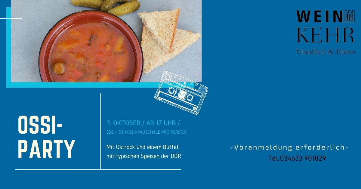 Ossi Party zum Tag der deutschen Einheit!