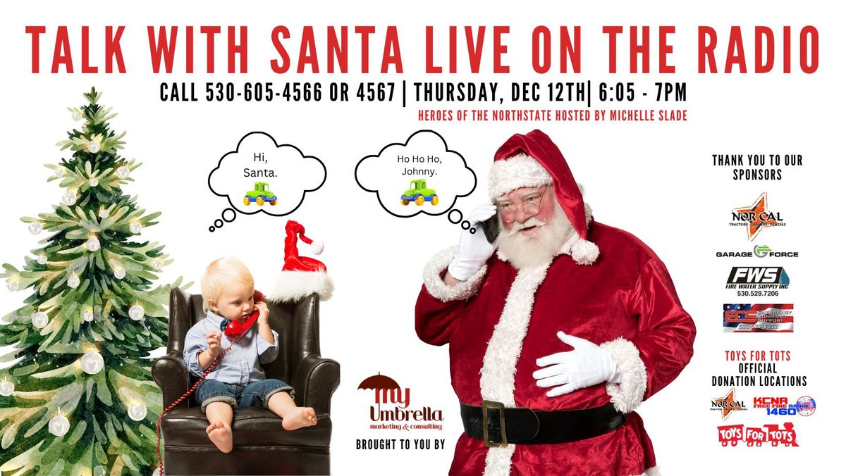 TAlK WITH SANTA LIVE ON THE RADIO