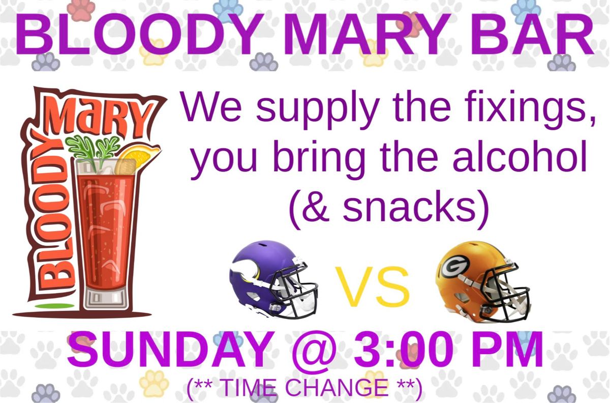 MEMBERS ONLY - Bloody Mary Bar Vikings vs Packers