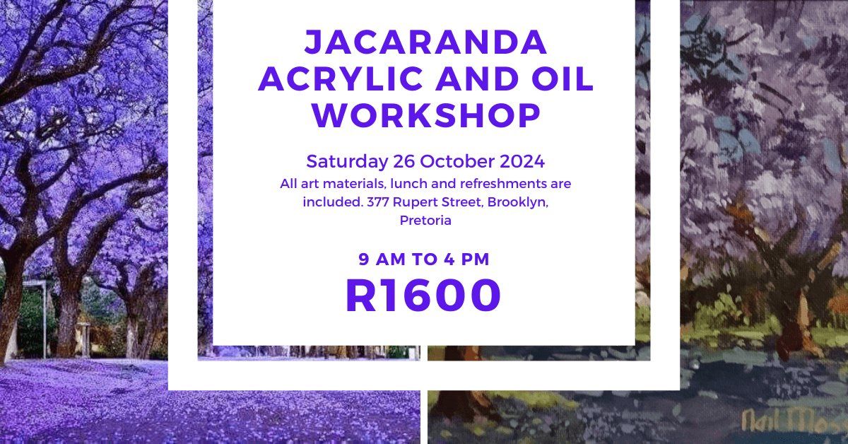 Jacaranda acrylic and oil workshop