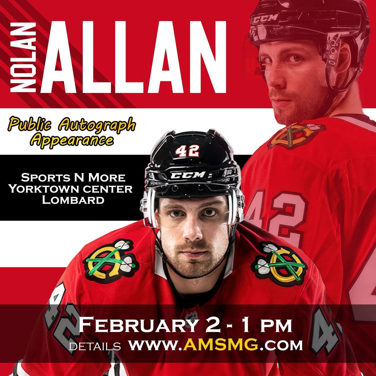 Nolan Allan Public Autogeraph Appearance Sports N More Yorktown Center, Lombard, IL