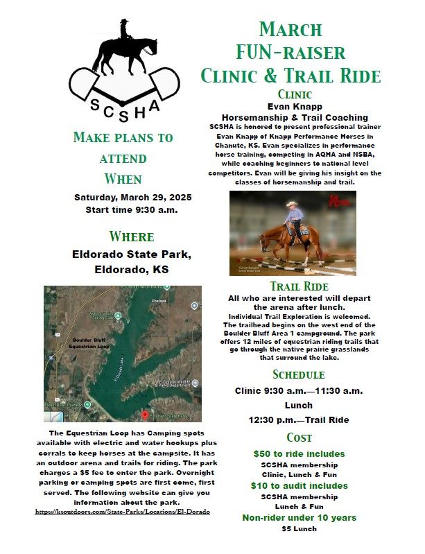 March Fun-Raiser Clinic & Trail Ride