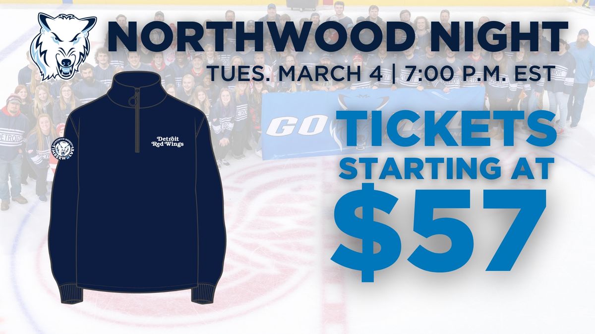 2025 Northwood Night at the Detroit Red Wings 