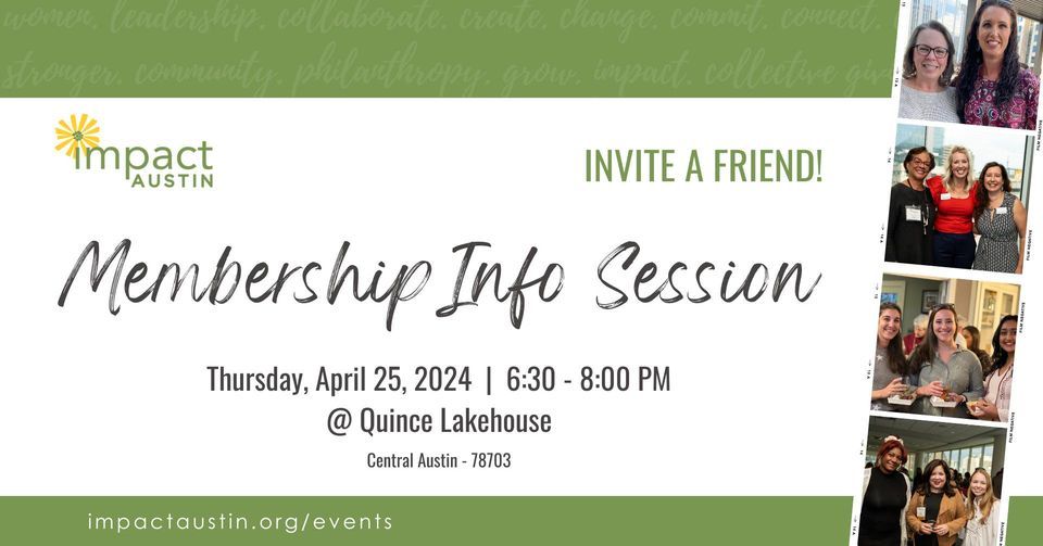 Membership Info Session at Quince Lakehouse