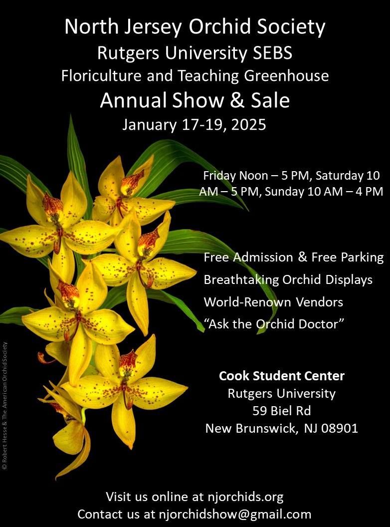 North Jersey Orchid Society 2025 Show & Sale