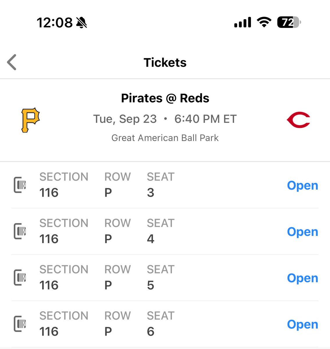 Pittsburgh Pirates at Cincinnati Reds at Great American Ball Park