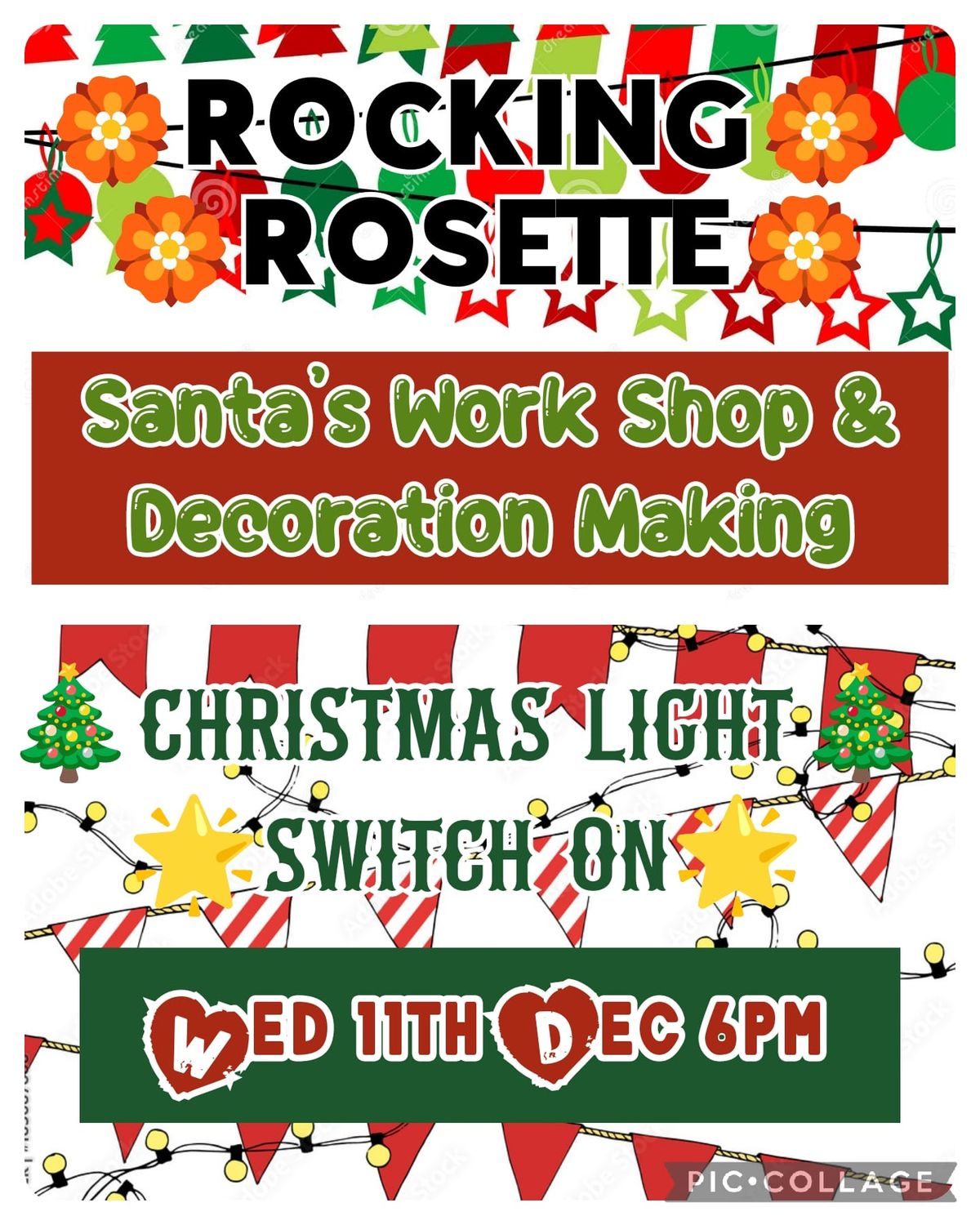 Santa's Work Shop & Christmas Lights Switch On!