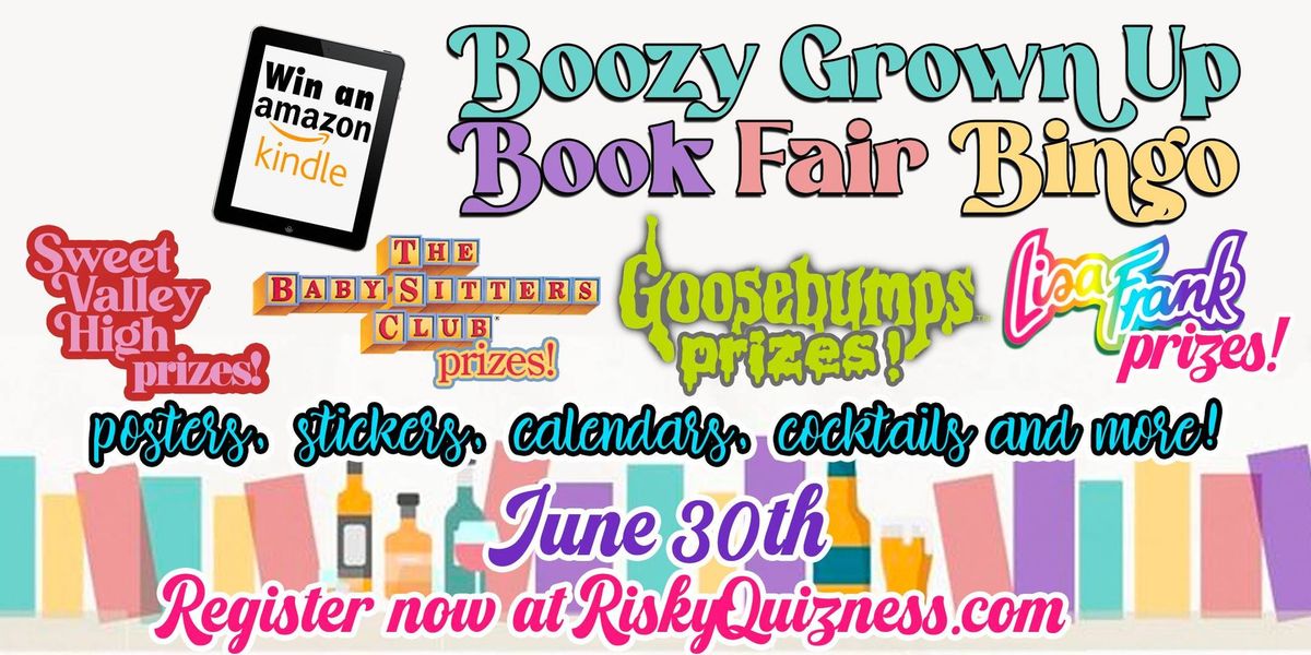 NEW DATE! Boozy Adult Book Fair Bingo at the Britannia Arms of Almaden Valley!