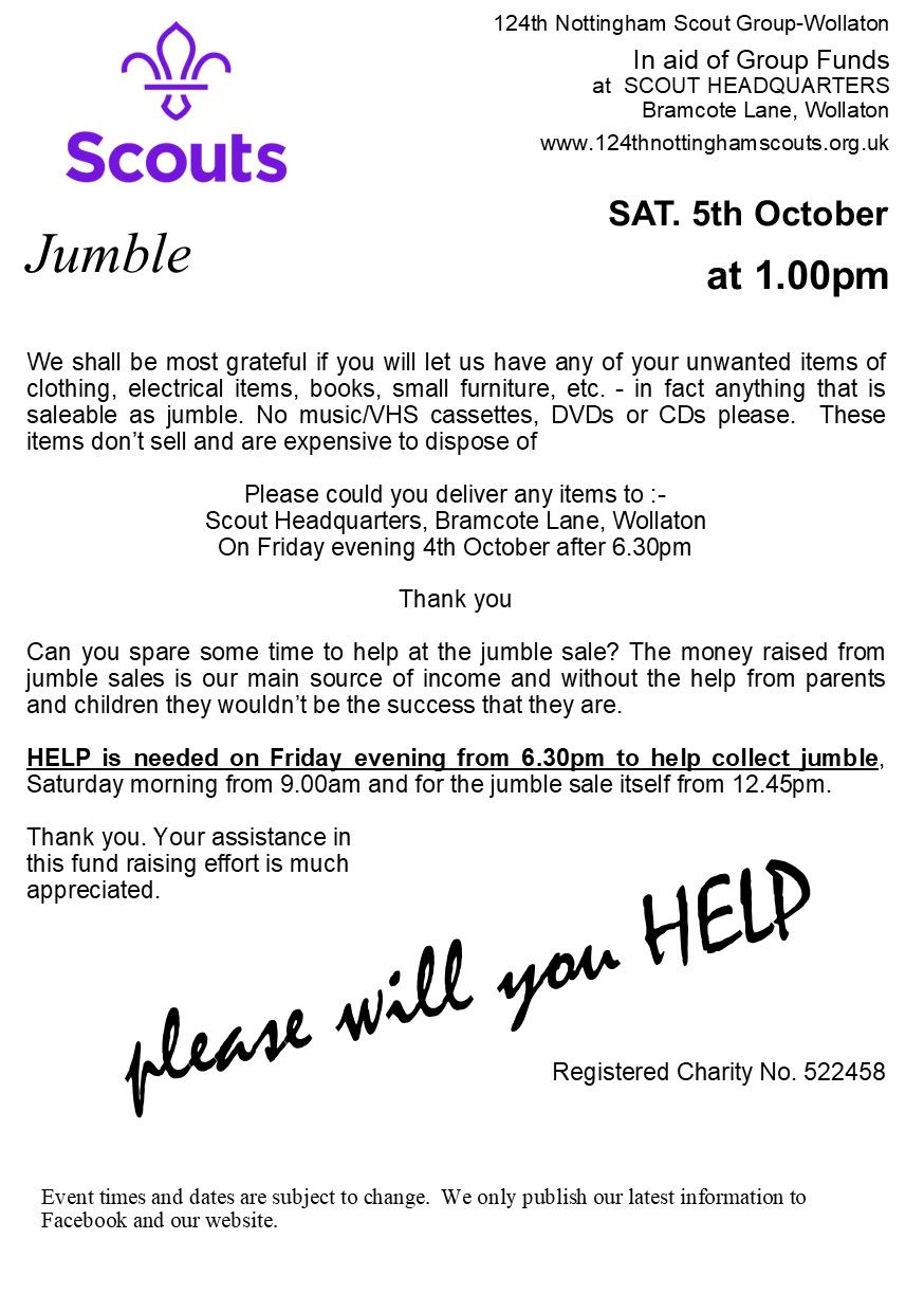 Autumn Jumble Sale