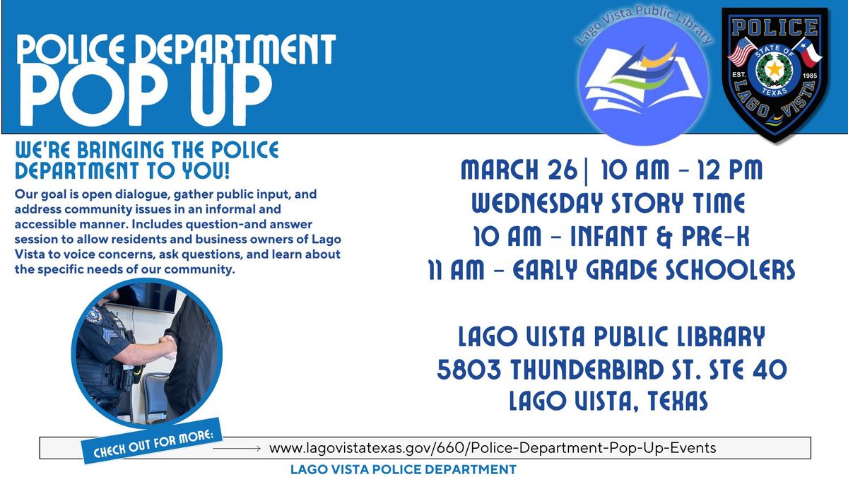 Police Department Pop Up Event