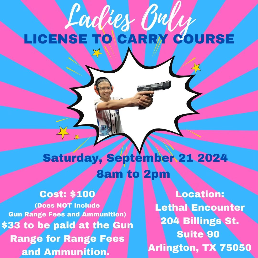 Ladies ONLY License to Carry Course