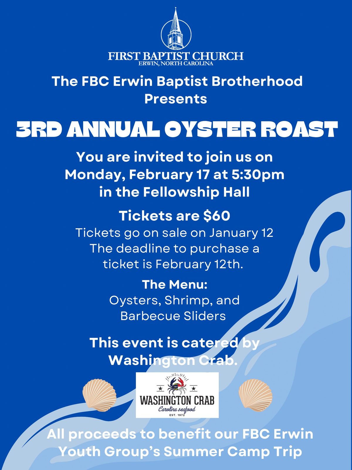 FBC Erwin 3rd Annual Oyster Roast