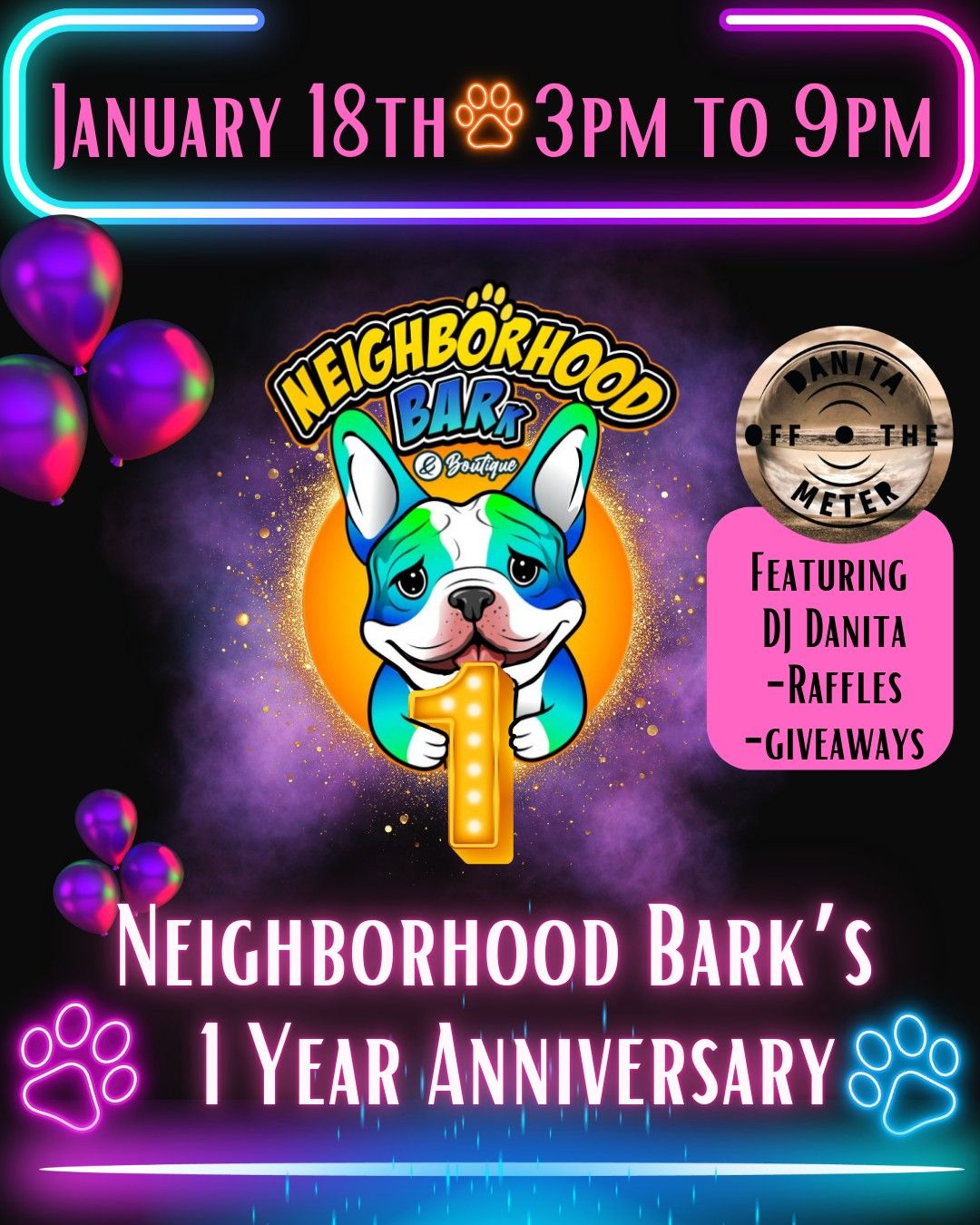 1 Year Anniversary Party