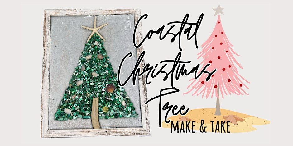 Coastal Christmas trees- epoxied frame