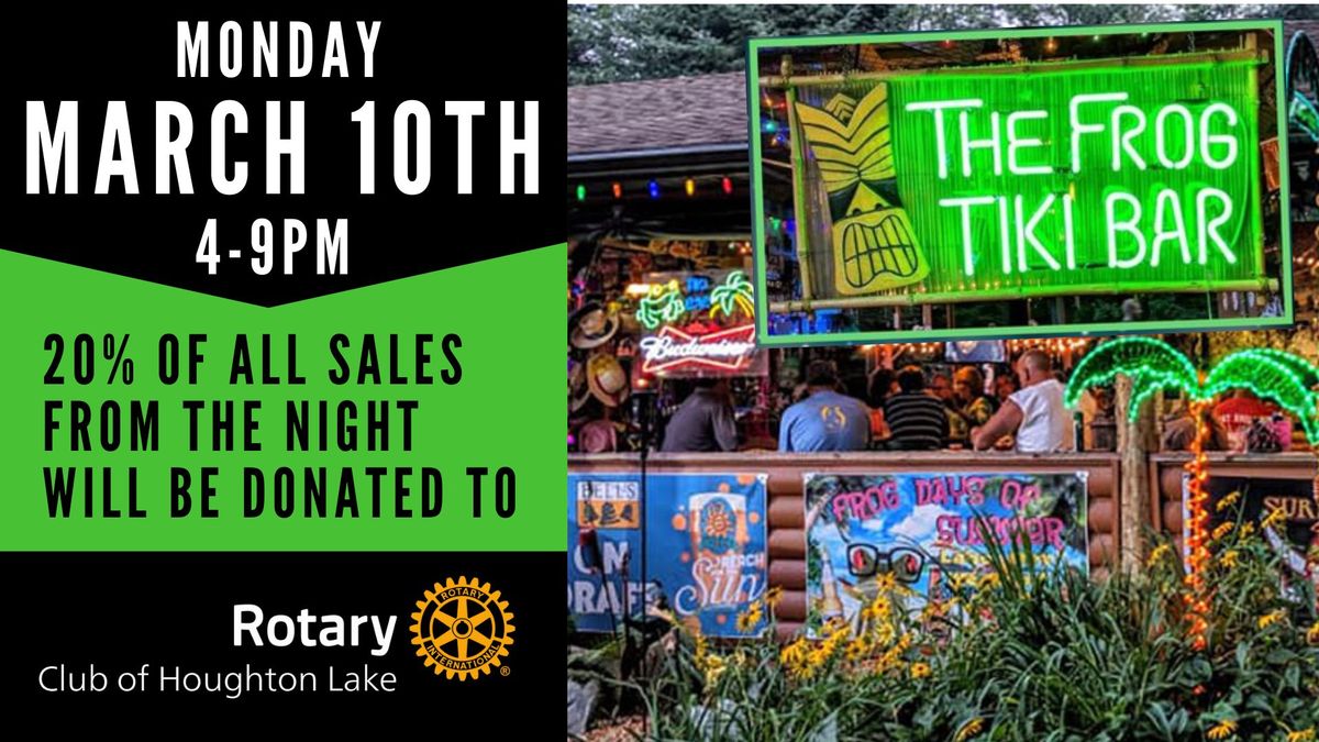 The Frog Tiki Bar Fundraiser for the Houghton Lake Rotary Club 