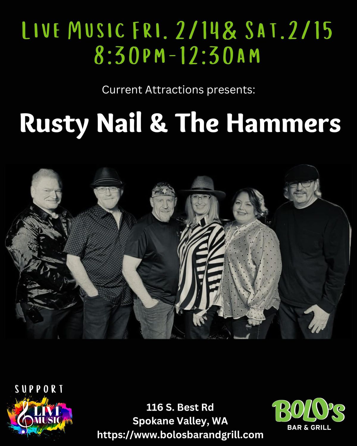 Rusty Nail & The Hammers at Bolo's!