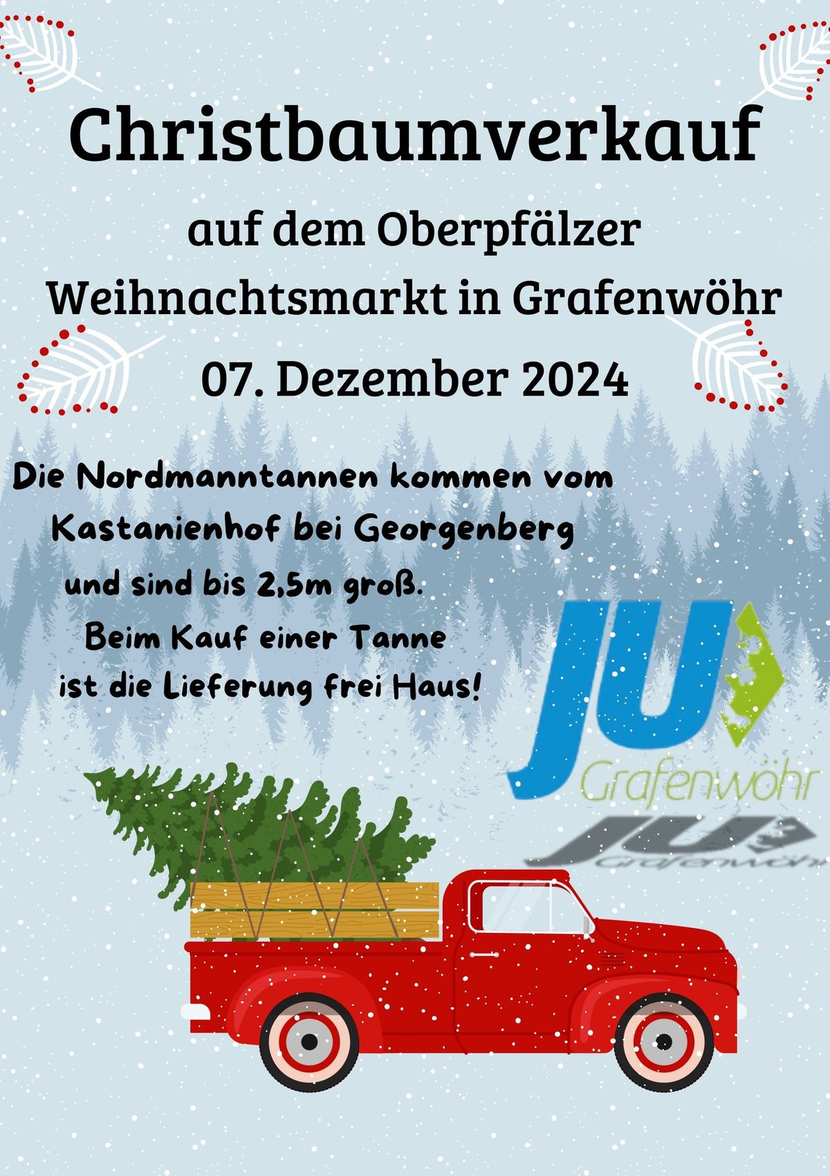 \ud83c\udf84Christbaumverkauf auf dem Oberpf\u00e4lzer Weihnachtsmarkt\ud83c\udf84