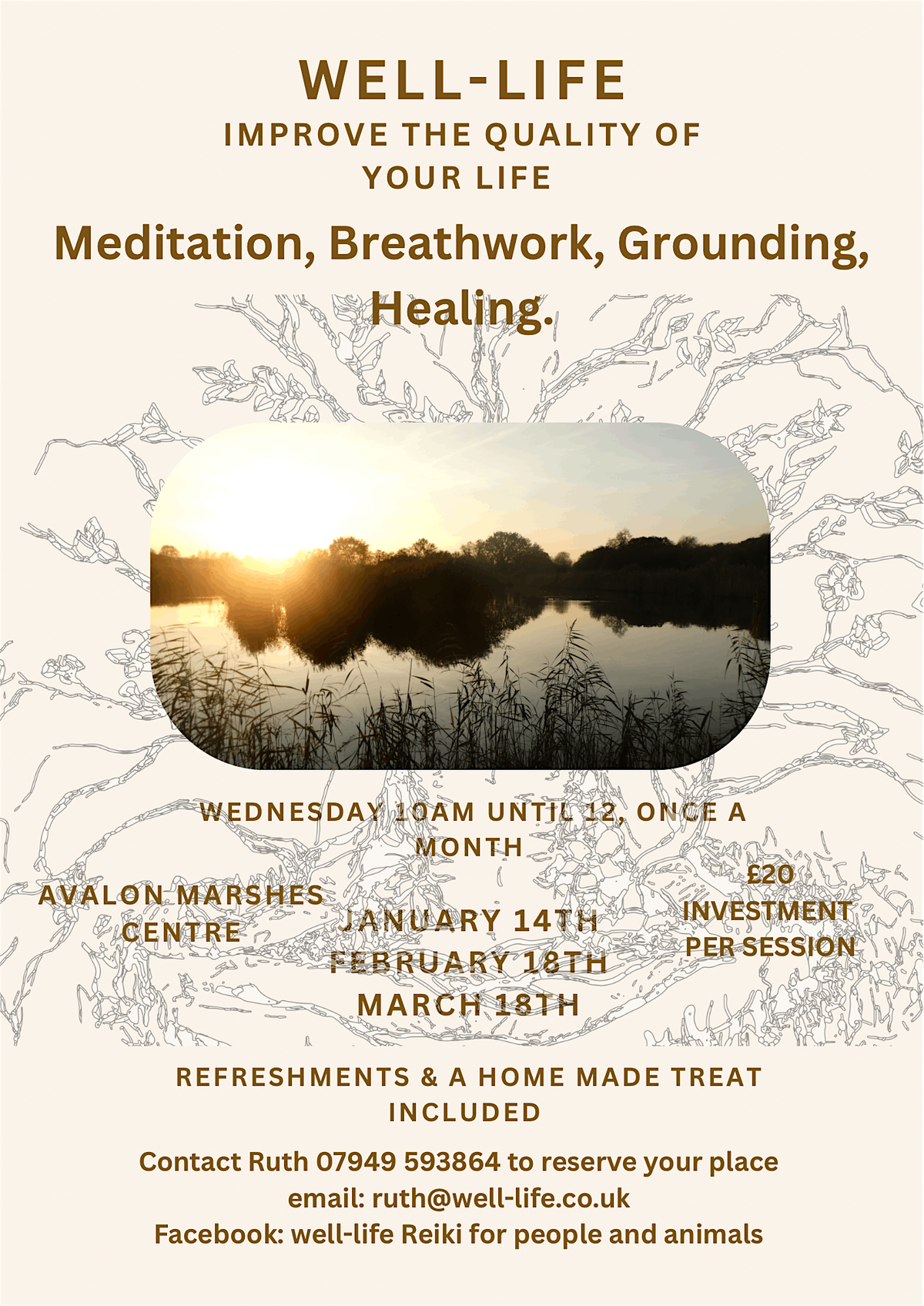 January. Reset, Balance & Healing Workshop\u2026.afternoon session
